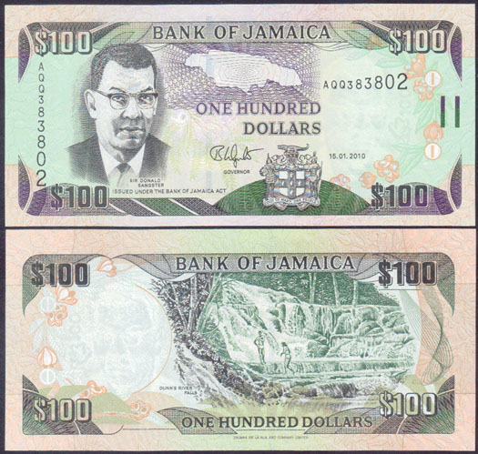 2010 Jamaica $100 Unc